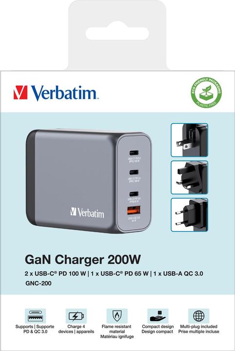 Image du produit Verbatim GNC-200 GaN Charger (200 W)