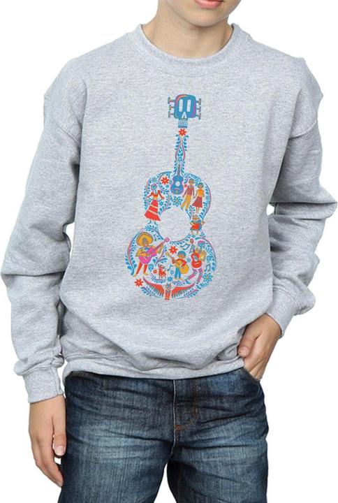Actual product image Disney Boys Coco Guitar Pattern Sweatshirt (128)