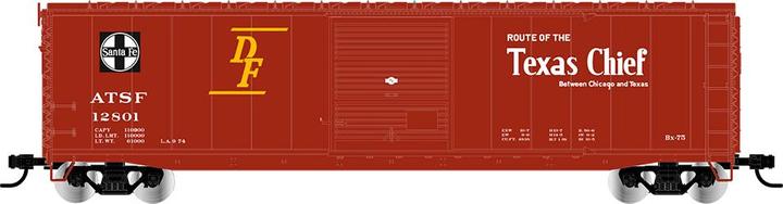 Actual product image Rivarossi ATSF sliding door boxcar Texas Chief without roof bar no. 12821