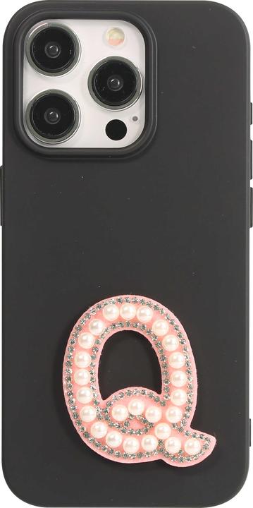 Actual product image PhoneLook Autocollant sticker pour téléphone/tablette/ordinateur brodé en 3D pearls rose Lettre Q