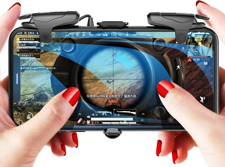 Produktbild Plutoos PUBG Handle Mobile Gaming Joystick Trigger Shooter Controller android Gamepad L1 R1