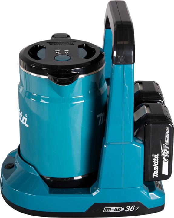 Produktbild Makita DKT 360 CM2 Akku Wasserkocher 36 V ( 2x 18 V ) 0,8 L + 2x Akku 4,0 Ah + Doppelladegerät (0.80 l)