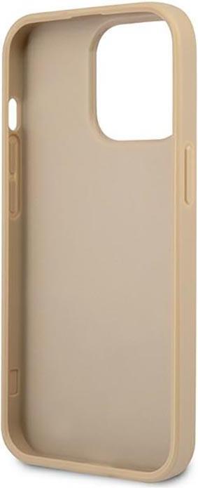 Actual product image Guess GUHCP14LPSATLE iPhone 14 Pro 6.1" beżowy/beige hardcase SaffianoTriangle Logo (Apple iPhone 14 Pro)