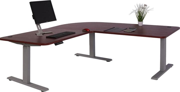 Produktbild Swisshandel24 Eck-Schreibtisch, Computertisch, elektrisch höhenverstellbar Memory 178x178cm 84kg Kirsch-Dekor, g
