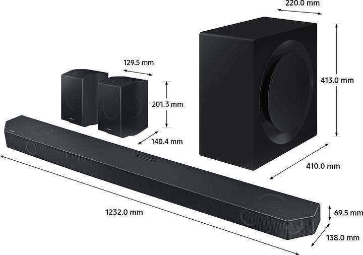 Produktbild Samsung HW-Q990D Kabellose Dolby Atmos Soundbar / (656 W, 11.1.4 Kanal)