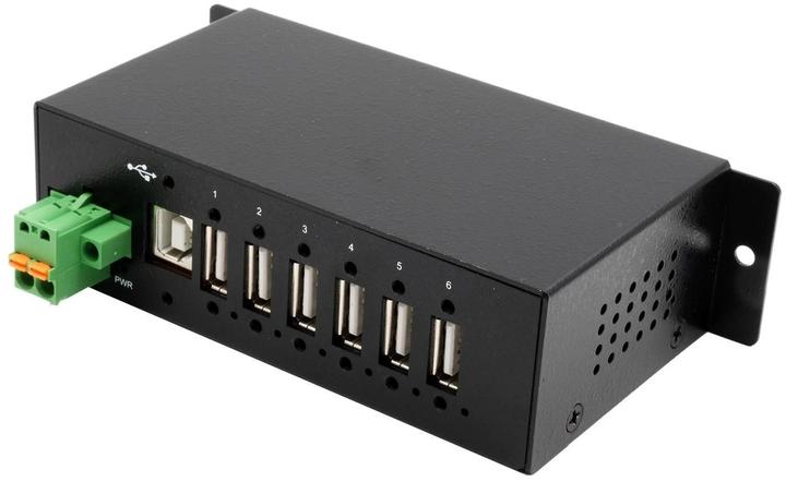 Exsys GmbH 6 Port USB 2.0 Managed HUB, incl. Din-Rail (USB-B, 6 Ports)