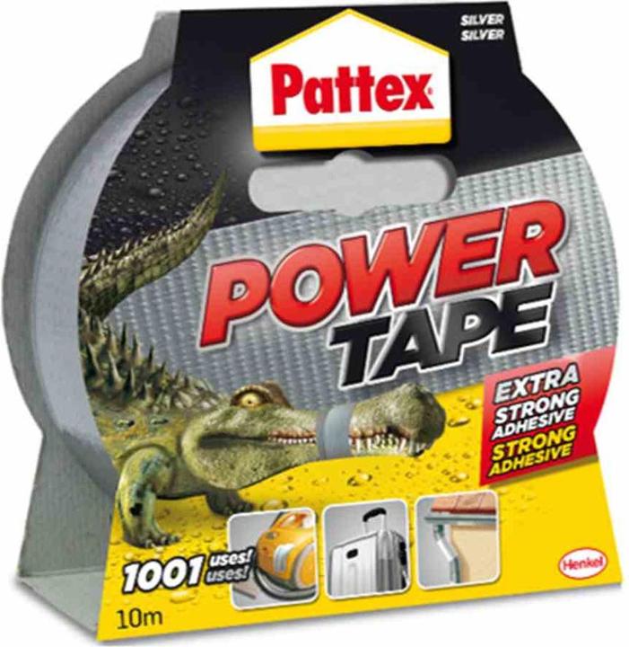Immagine prodotto Pattex Nastro in tessuto Power-Tape grigio argento Lunghezza 10 m Larghezza 48 mm (48 mm)