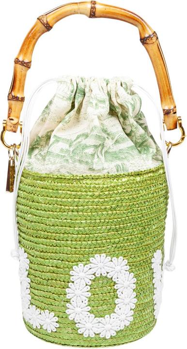 Produktbild La Milanesa love bucket bag in straw color green