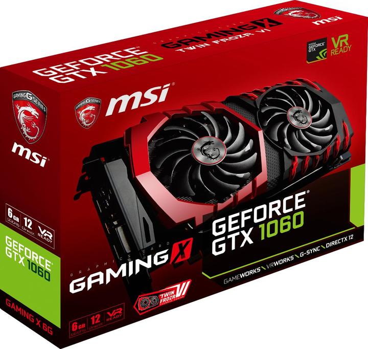 Productafbeelding MSI GeForce GTX 1060 GAMING X (6 GB)