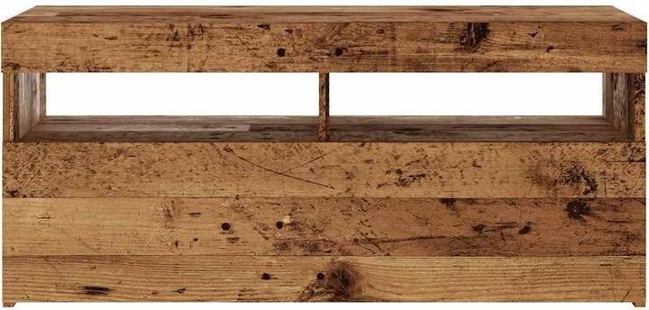 Actual product image VidaXL TV Schrank Lowboard Fernsehschrank Fernsehtisch mit LED Altholz-Optik (90 x 35 x 40 cm)