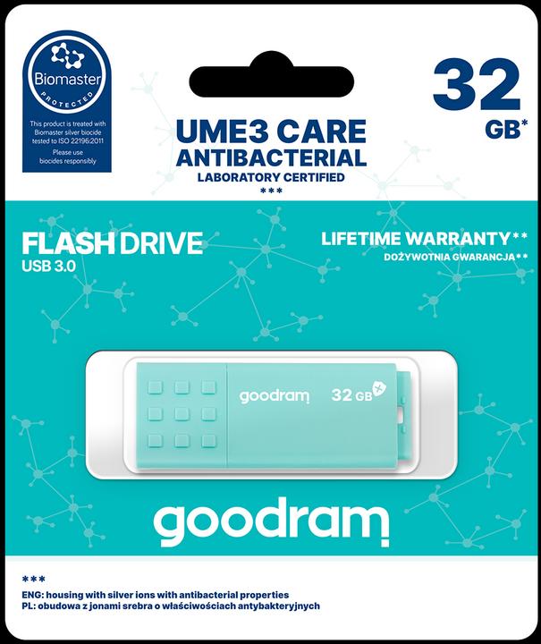 Actual product image Goodram UME3 USB 3.0 32GB Care (32 GB, USB-A, USB 3.0)