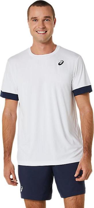 ASICS Performance Court M Ss Tee Men Brilliant White/Midnight (XXL)