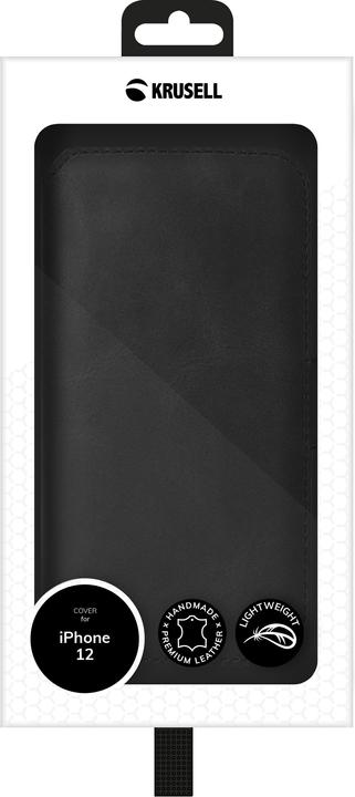 Actual product image Krusell Sunne PhoneWallet Apple iPhone 12 mini vintage black (Apple iPhone 12 mini)