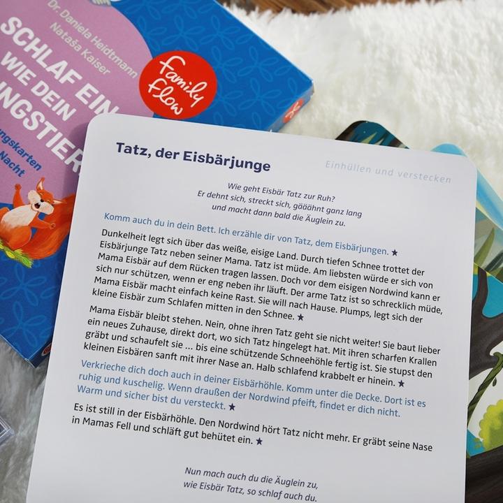Actual product image FamilyFlow. Schlaf ein wie dein Lieblingstier (German, Dr Daniela Heidtmann, Natasa Kaiser, 2023)