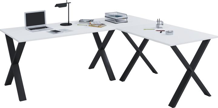 Produktbild VCM Büromöbel Eckschreibtisch Lona Tiefe 80 cm X Schwarz (160 x 80 x 76 cm)