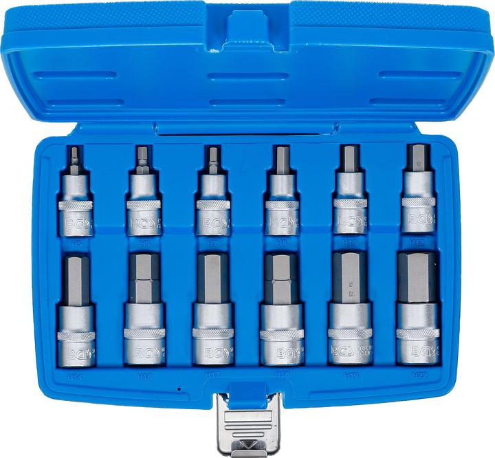 Image du produit BGS Jeu d'embouts (Six pans creux M5, Six pans creux M6, Six pans creux M8, Six pans creux M10, Six pans creux M12, Six pans creux M7, Six pans creux M14, Six pans creux M16, Six pans creux M17, Six pans creux M18, Six pans creux M19, Six pans creux M22)