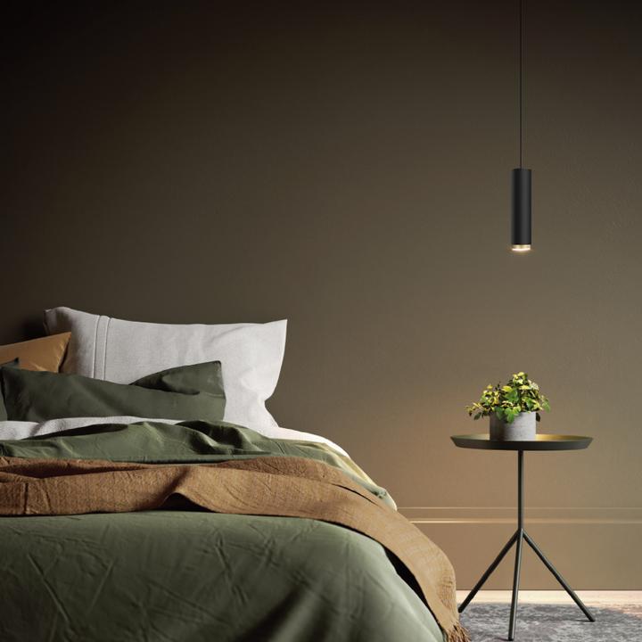 Produktbild Luxula LED-Pendelleuchte, schwarz/gold, 1-flammig (GU10)