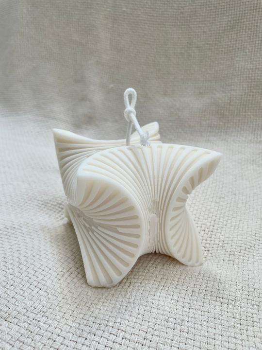 Actual product image Santabarbara Interior Design Candle Fashionista 9 cm x 9 cm, Nature, 1 piece (1 pcs.)