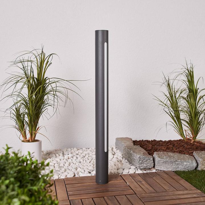 Actual product image Lucande Tomas outdoor garden light H75 Dark Grey/White (189 lm, IP54)