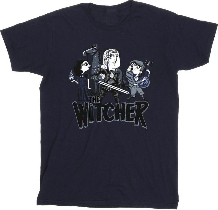 Immagine prodotto Netflix The Witcher Team Illustrated Maglietta Uomo (XL)