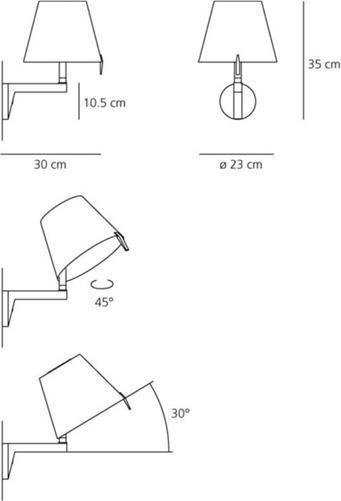 Produktbild Artemide Melampo Wall (E14)