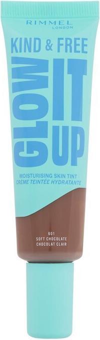Produktbild Rimmel London Rimmel Kind & Free Glow It Up Moisturising Skin Tint In Soft Chocolate - Soothes And Calms (601 Soft Chocolate)