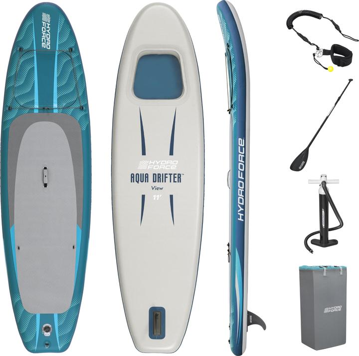 Bestway Hydro Force Aqua Drifter View Inflatable Stand-Up Paddleboard Set with Built-in Window 3.35 m