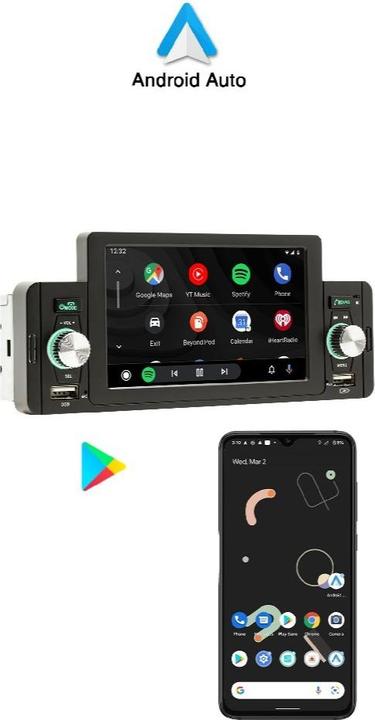 Produktbild Werkstein Digitales Autoradio FM Transmitter, MP5, Bluetooth, CarPlay, Android Auto (Android Auto, MirrorLink, Apple Carplay)