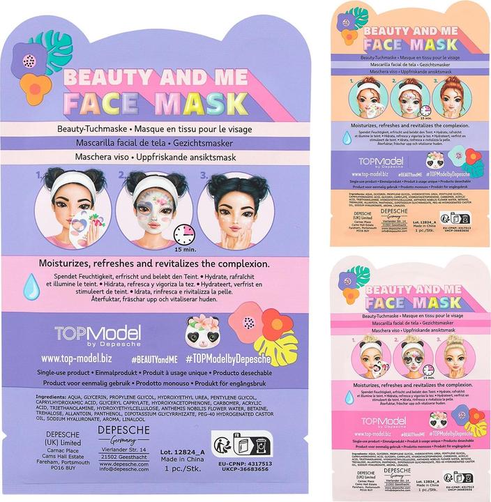 Image du produit Top Model (Offre groupée) TOPModel - Masque pour le visage Animal BEAUTY and ME ( 0412824 )