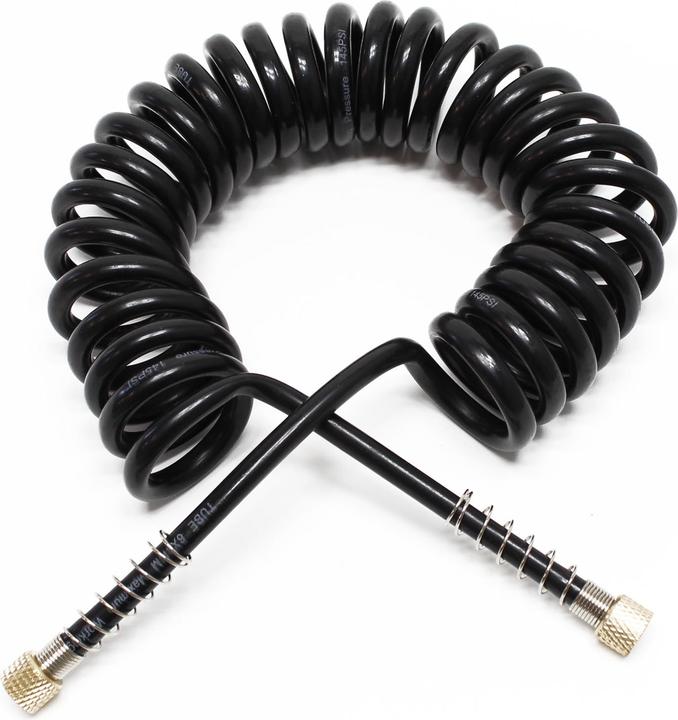Actual product image Wiltec Airbrush Spiral Hose 2x G 9,51 mm (1/8") Inside Thread 3m