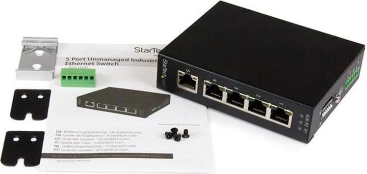 Actual product image StarTech Industrial 5 Port Gigabit Switch (5 Ports)