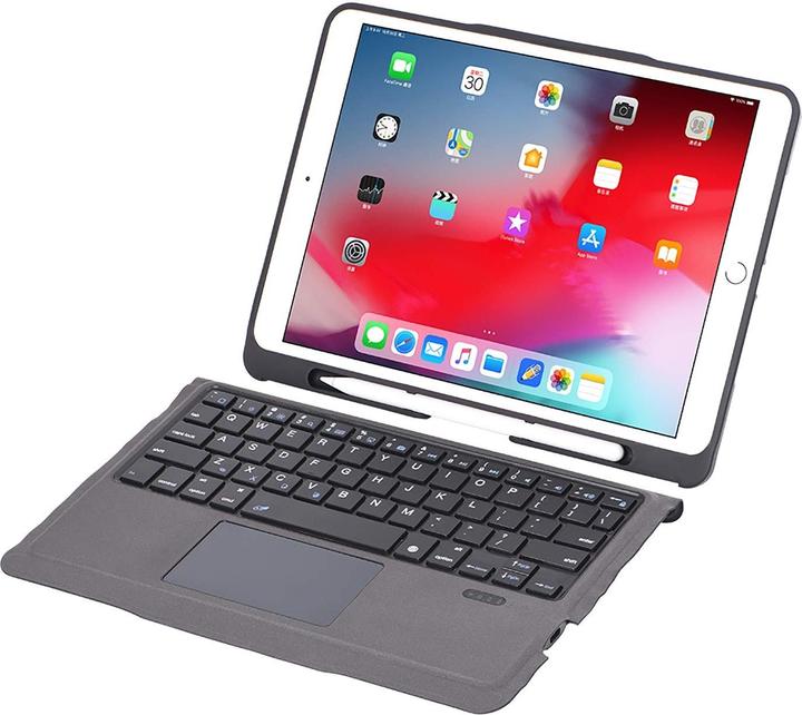 4smarts Clavier Case solide QWERTY Trackpad pour Apple iPad 10.2 19/20 (DE, iPad)