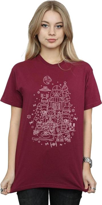 Immagine prodotto Star Wars Empire Christmas Maglietta Ampia Donna (XL)