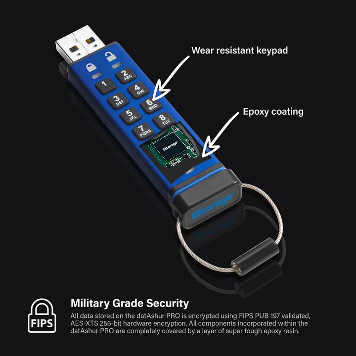 Produktbild iStorage datAshur Pro (8 GB, USB 3.0, USB-A)