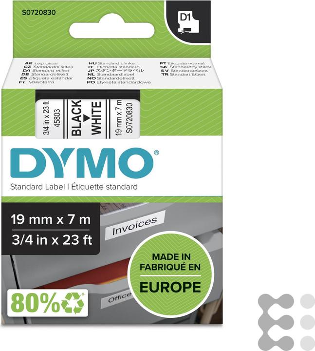 Image du produit Dymo S0720830 Bande standard (1.90 cm, Blanc)