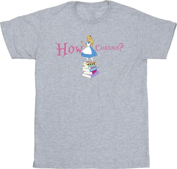 Actual product image Disney Mens Alice In Wonderland How Curious T-Shirt (4XL)