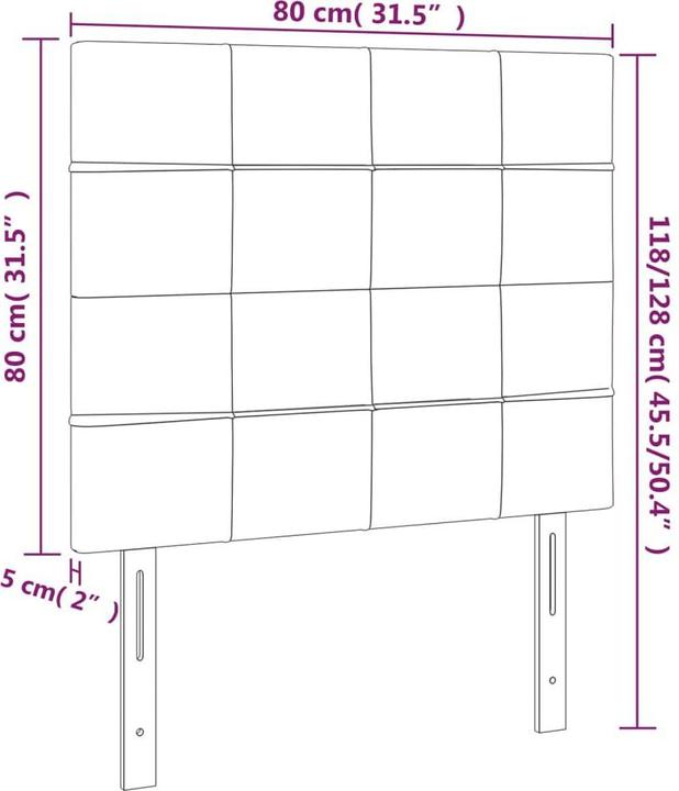 Produktbild VidaXL Alyssa (80 x 5 x 128 cm)