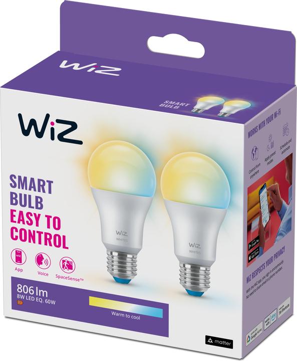 Produktbild WiZ Tunable White (E27, 8 W, 806 lm, 2 x, F)