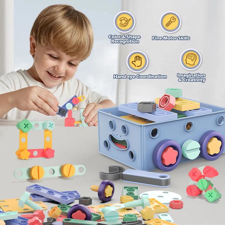 Actual product image Activity Board DIY Screw Repair Kit Toy for Children Mother Disassembly Assembly Tool Set Creative 3D