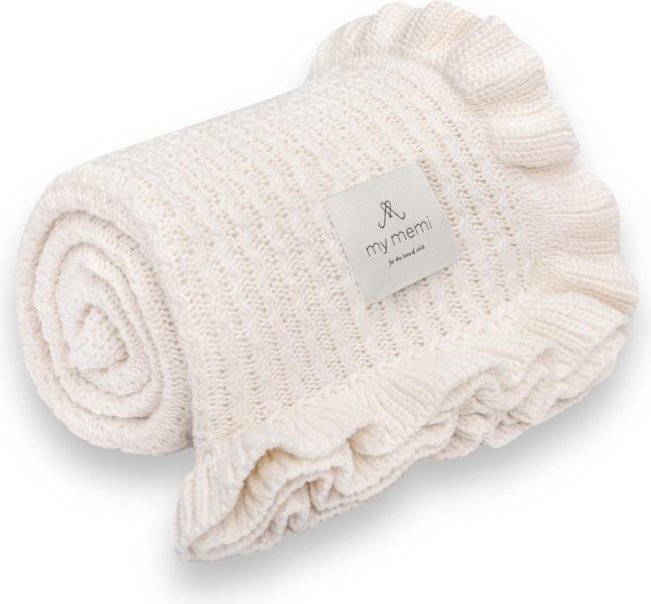 My memi Coperta in bambù Frill | Crema