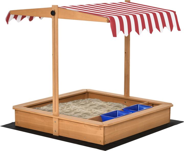 Produktbild Outsunny Sandkasten mit höhenverstellbarem Dach