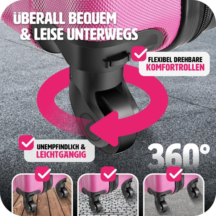 Produktbild tectake Hartschalenkofferset. (95 l, M (50 - 90l), L (90 - 115l))