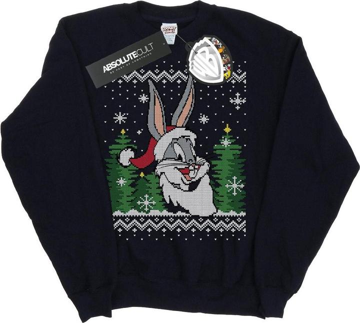 Actual product image Looney Tunes Boys Bugs Bunny Christmas Fair Isle Sweatshirt (128)