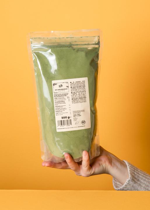 Immagine prodotto KoRo Polvere di erba di grano biologica (500g) (1 Pezzo/i, Polvere, 500 g)
