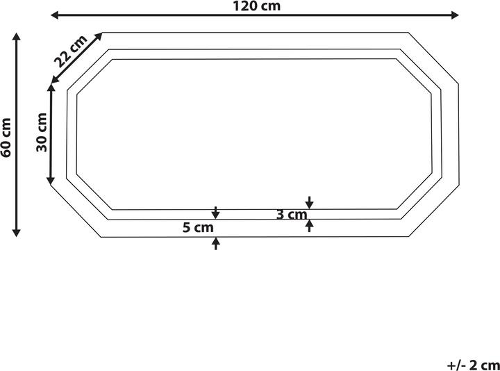Image du produit Beliani Miroir de salle de bain avec éclairage LED octogonal 120 x 60 cm LOCMARIAQUER (120 x 60 cm)