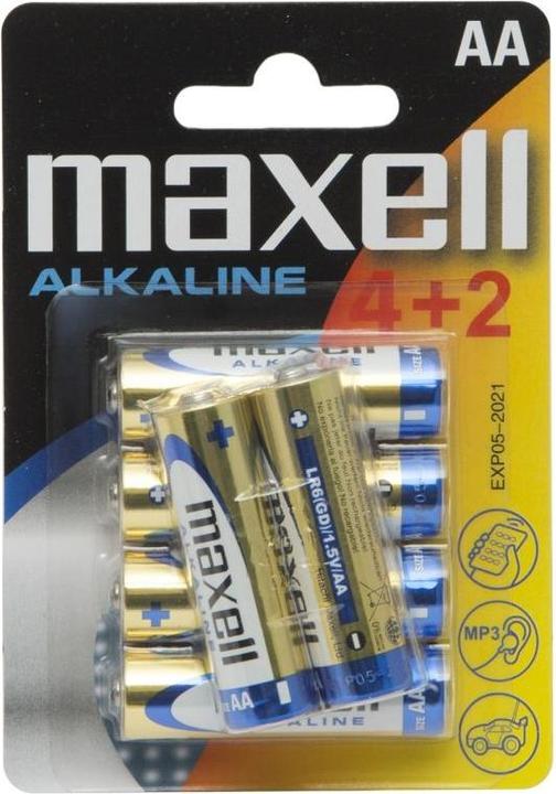 Actual product image Maxell Alkaline LR6 (6 pcs., AA)
