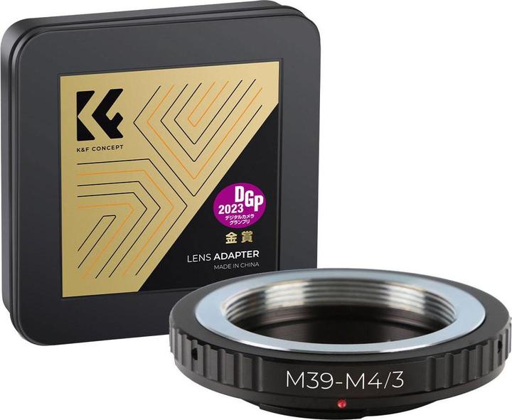 Image du produit K&F Concept Adaptateur d'objectif de haute précision, M39-M4/3