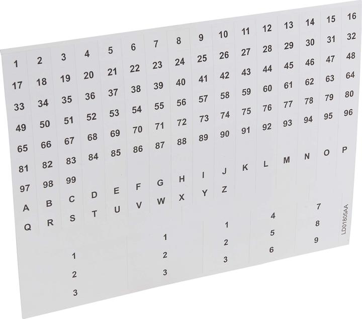 Produktbild Legrand Lexic Etiketten 04969 42 Ziffern und Buchstaben