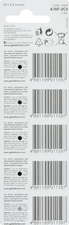 Actual product image GP Batteries Alkaline (10 pcs., LR44, 105 mAh)