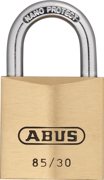 Produktbild Abus Vorhangschloss Vorhängeschloss aus Messing Serie 85 gleichschliessend, 30 mm